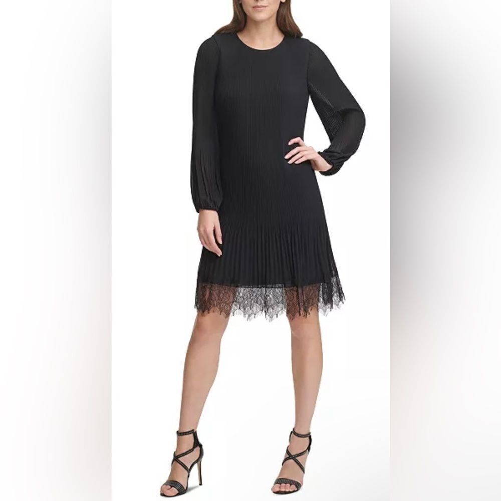 DKNY Long Sleeve Black Dress Size 8